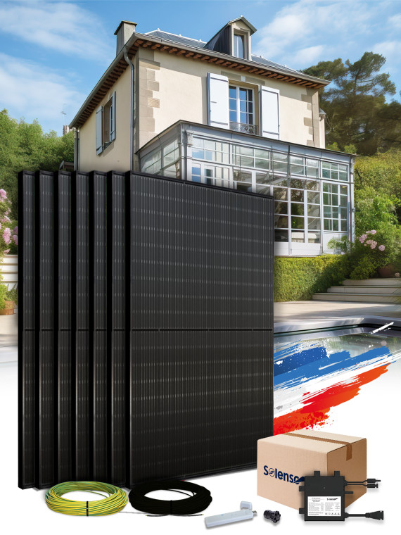 Kit de autoconsumo Solenso de 18 paneles con instalación en Francia