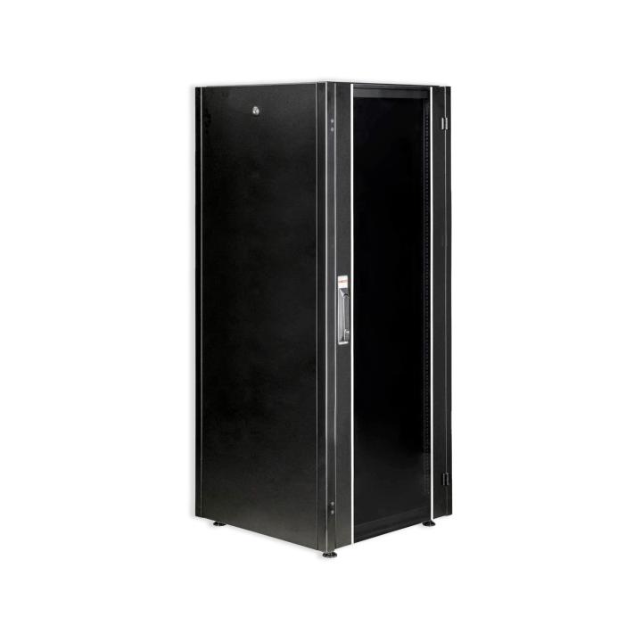 armario rack 19'' 32U para pylontech puerta negra y cristal templado