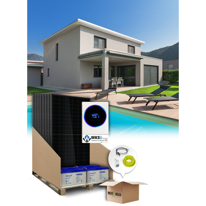 Kit autoconsommation 9 panneaux 5kVA avec stockage