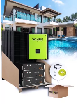 Kit de 30 paneles de autoconsumo/reinyección 10kVA Tri con almacenamiento de litio