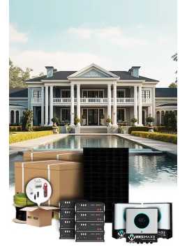 Autonome zonnekit klasse 4 - 60 panelen, 8 lithiumbatterijen Pylontech, 3 omvormers WKS Evo MAX II - Wattuneed