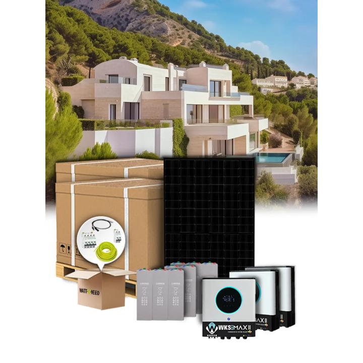 Klasse 4 Solar Kit mit OPzV-Speicher - 72 Paneele, 168 kWh, 30 kVA - Industrielle Energieautonomie | Wattuneed