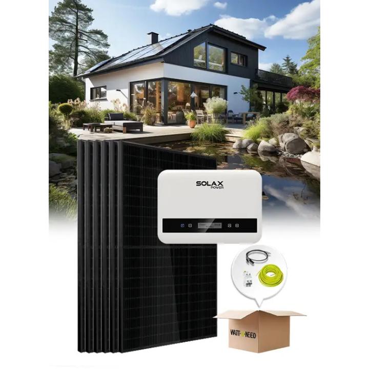 Kit 10 tot 18 panelen, zelfverbruik / herinjectie 5kVa Solax zonder opslag
