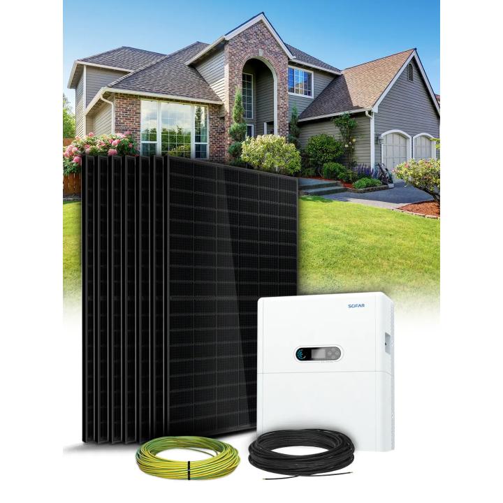 Kit de 8 paneles Sofar híbridos de autoconsumo / reinyección de 3kVa con almacenamiento de litio