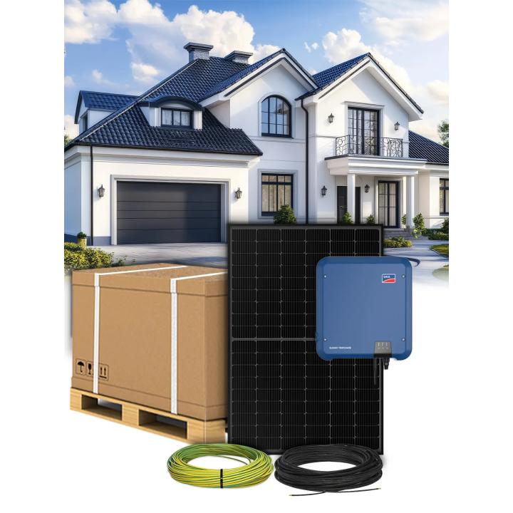 Kit 30 panneaux autoconsommation / réinjection tri 10kW SMA sans stockage