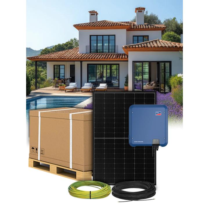 Kit 35 panels self-consumption / reinjection tri 10kW SMA without storage