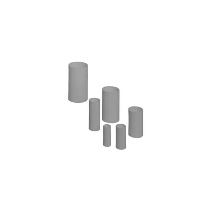 Fundas protectoras de polipropileno gris para tubo de 25 mm - RAL7037