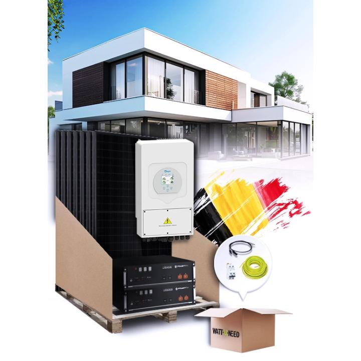 Self-consumption kit 25 panels 10 kVA with storage and installation in Belgium