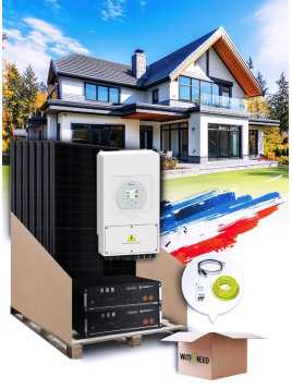 Kit de autoconsumo de 25 paneles de 10 kVA con almacenamiento e instalación en Francia