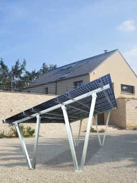15-panel aluminum photovoltaic carport