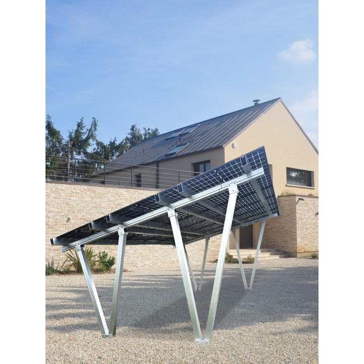 15-panel aluminum photovoltaic carport