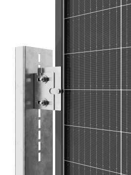 WS-A10P valla solar - Sistema de montaje vertical en el suelo