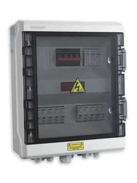 Parallelle schakelkast met 5 ingangen, bliksemafleider en scheider + 2m 16² kabel