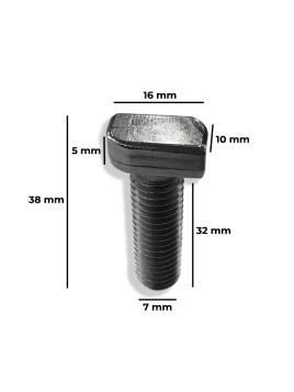 Boulon M10 tête marteau inox - boite de 100 pièces