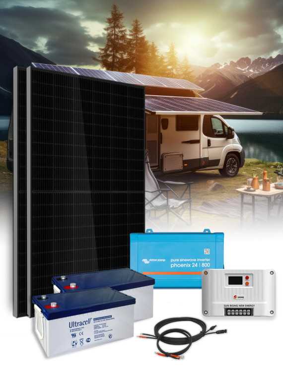 Kit autonome 2 panneaux 800VA avec stockage