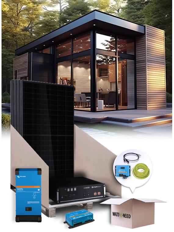 Kit de autoconsumo Victron de 4 paneles con almacenamiento de litio