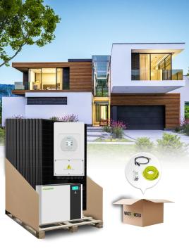 Eigenverbrauchsset 12 Paneele 5kVA mit Lithiumspeicher.