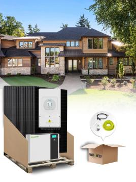 Eigenverbrauchsset 12 Paneele 5kVA mit Lithiumspeicher.