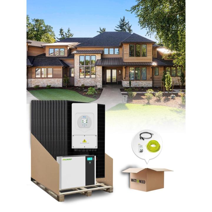 Kit de autoconsumo de 10 paneles de 3,6 kVA con almacenamiento de litio