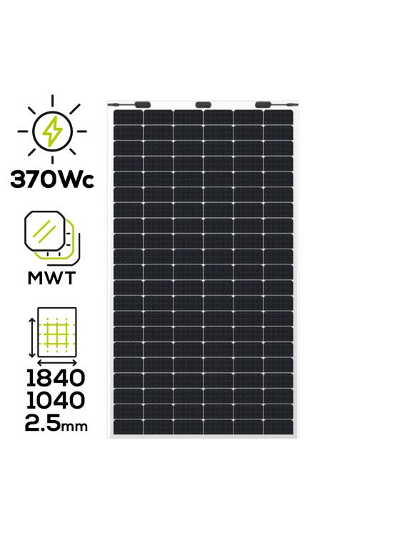 Flexible solar panel 370 Wp Flex MWT Series