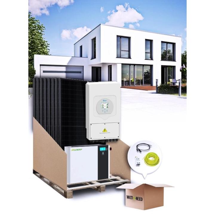 Eigenverbrauchsset 8 Paneele Wechselrichter Deye 3,6 kVA mit Lithiumbatterie UZ Energy 5,12 kWh