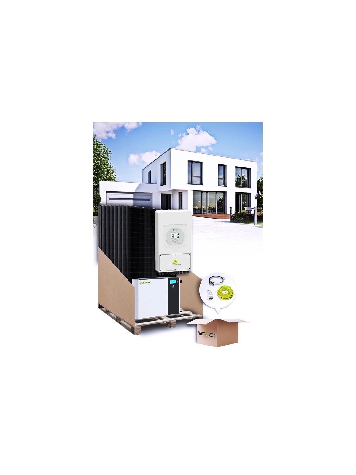 Self-consumption kit 8 panels inverter Deye 3.6 kVA with lithium battery UZ Energy 5.12 kWh