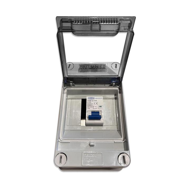 Batteriekasten mit automatischer Sicherung 125 A 250 V DC – Schutz für Solarbatterien