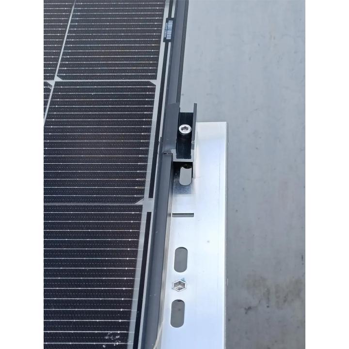 End clamp 28-50 mm stainless steel – panel fixing on rail