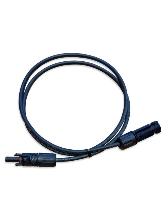 Alargador de cable solar 1x4mm² con 2x conectores tipo MC4 (por metro)