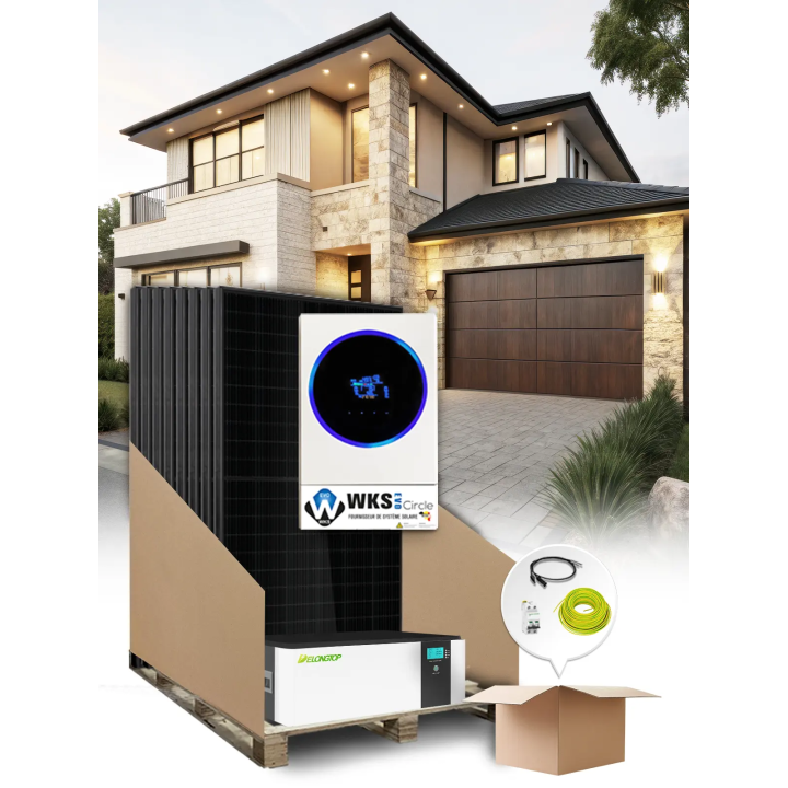 Autonomes Photovoltaik-Set Delong 10x450W + Batterie 15 kWh - Eigenverbrauch ohne Netzeinspeisung