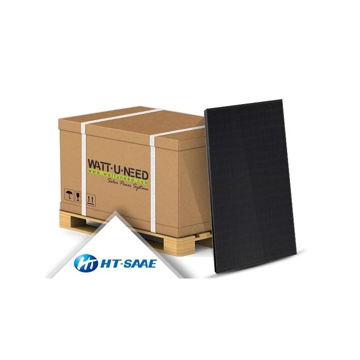 Paleta 36X HT-SAAE Jupiter 450W Bifacial N-Type TOPCon | Full Black Premium Alto Rendimiento Panel Solar