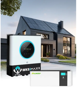 Einphasiger Wechselrichter WKS MAX II 10 kVA und DelongTop 15kWh Lithium-Batteriepaket