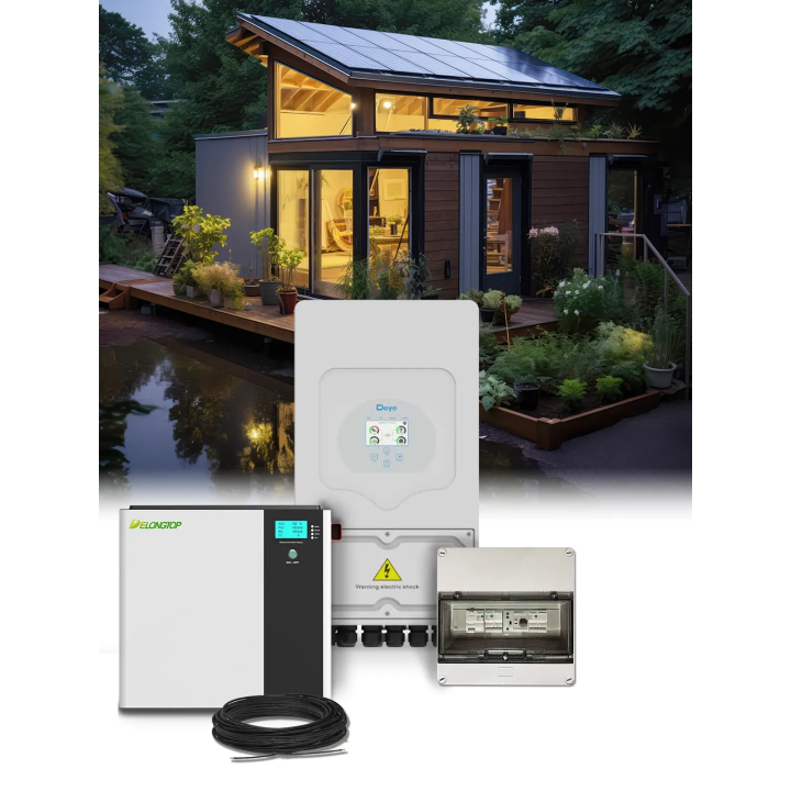 3,6-kVA-Nachrüst-Solar-Kit mit 5,12-kWh-Lithium-Batterie – Deye-Hybrid-Wechselrichter