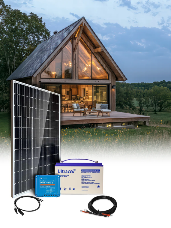 Kit solaire autonome 100 Wc avec batterie de stockage – solution complète