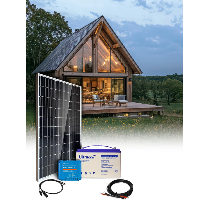 Kit solaire autonome 100 Wc avec batterie de stockage – solution complète