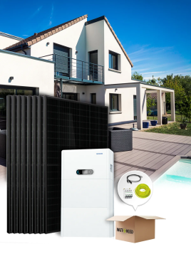 Kit para autoconsumo / reinyección 25 paneles 10 kVa con almacenamiento de litio