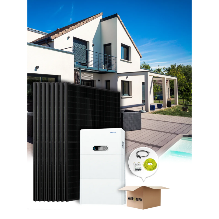 Self-consumption / reinjection kit 25 panels 10 kVa with storage