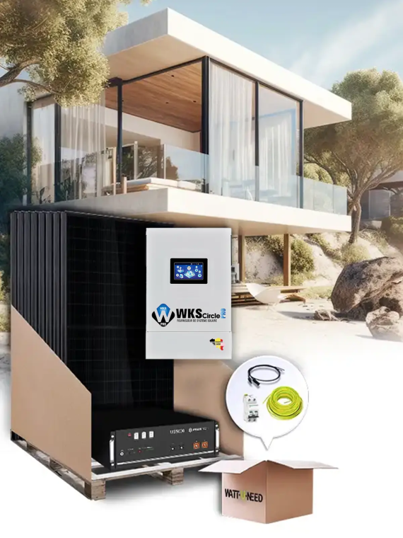 Stand-alone fotovoltaïsche kit klasse 1 - Wattuneed | 10 panelen + batterij