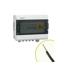 ZJBENY DC-Doppel-Ableiterkasten 2 Eingänge und 1 Ausgang 1000V 32A + 2m 10²