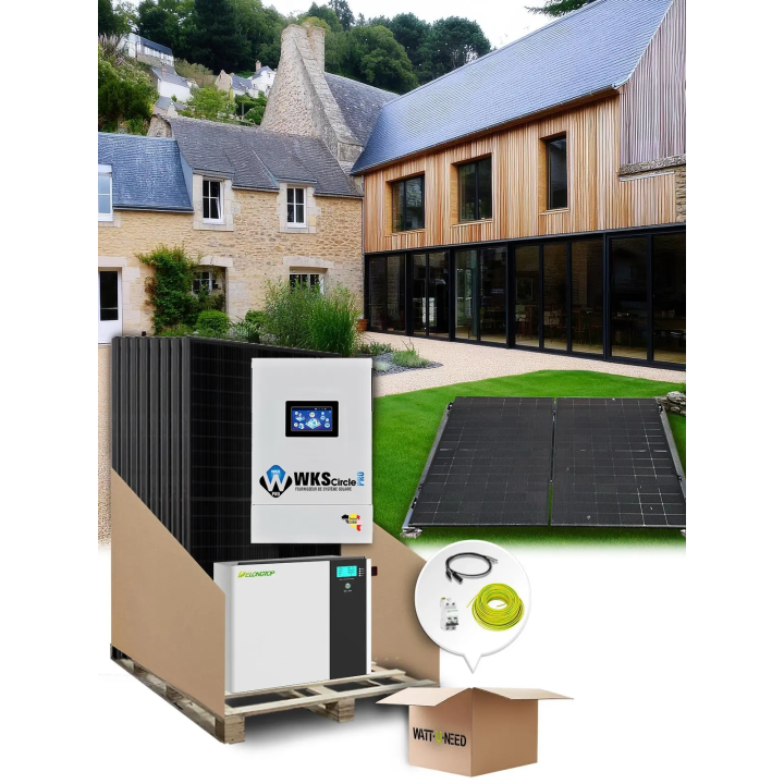 Eigenverbrauchsset 6 Paneele 6,5kVA Lithium mit Aluminium-Bodenstruktur