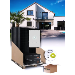 Kit de autoconsumo de 25 paneles de 10 kVA con almacenamiento de litio