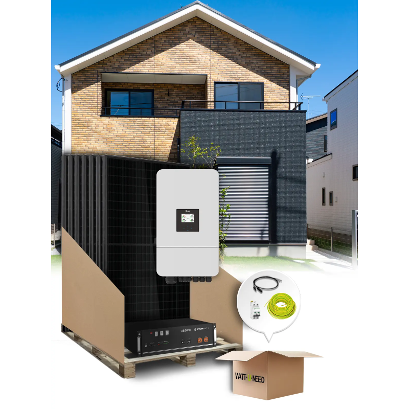 Kit autoconsommation 18 panneaux 8 kVa avec stockage