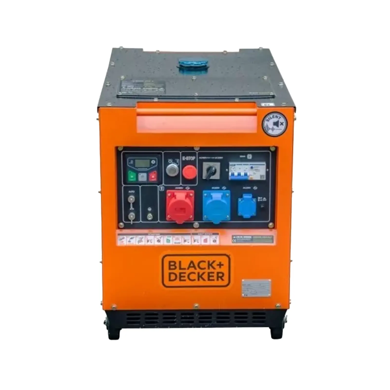 Black+Decker Diesel Generator 7,9kVA Vol vermogen 230V/400V Geluidgedempt BXGND7900E