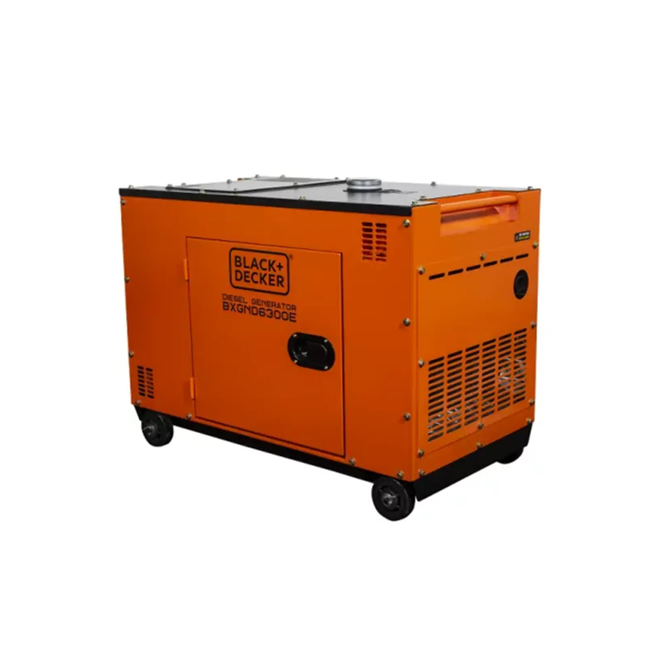 Black+Decker Generador Diesel 6,3kVA Full Power 230V Insonorizado BXGND6300E