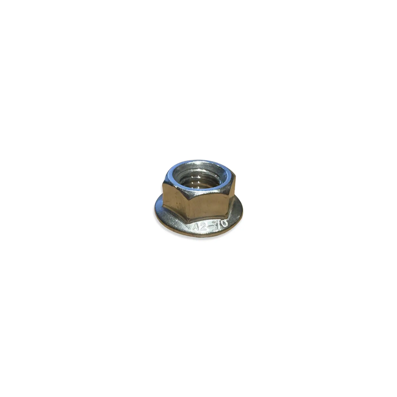 Hexagonal nut with serrated base DIN 6923 M10 - Stainless steel A2 - 1 piece
