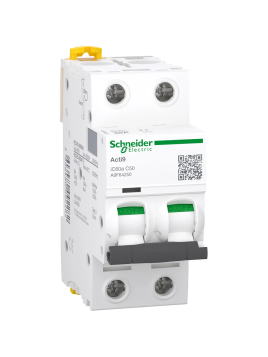 Disyuntor Schneider Acti9 A9F64250 2P 50A Curva C – Protección eléctrica fiable