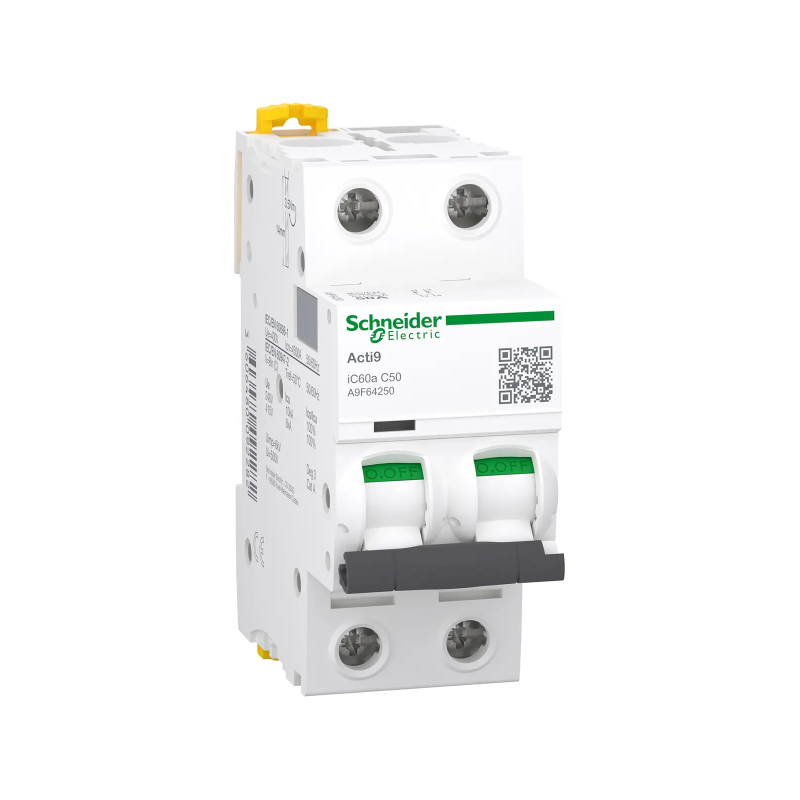 Schneider Acti9 Circuit Breaker - 2P - 50A - C Curve - 400V - A9F64250