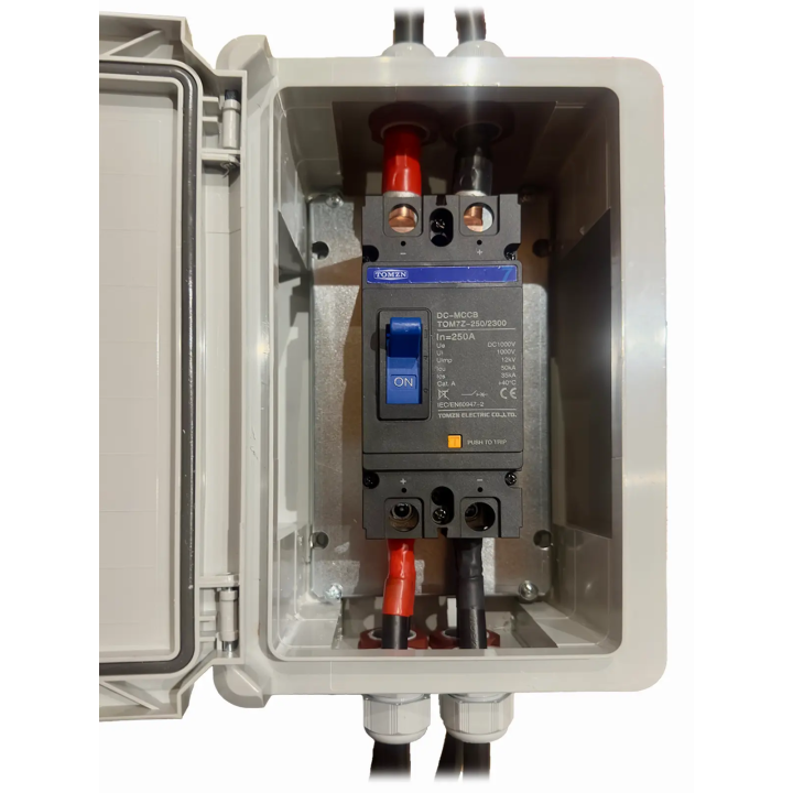 Caja de protección bipolar 250 A Delong: Seguridad de la batería CC