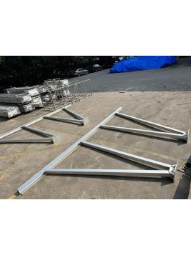 Carport solaire alu 15 panneaux – structure seule 2 voitures