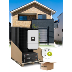 Kit de autoconsumo de 18 paneles de 8 kVa con almacenamiento